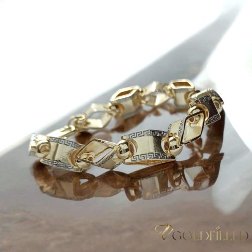 Brățară antialergică „Goldfilled” 24cm /11mm, culoare multicoloră