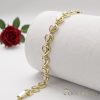 Bratara placata cu aur "Goldfilled" anti-alergenic, lungime 17 cm si grosime 8 mm, culoare 14K