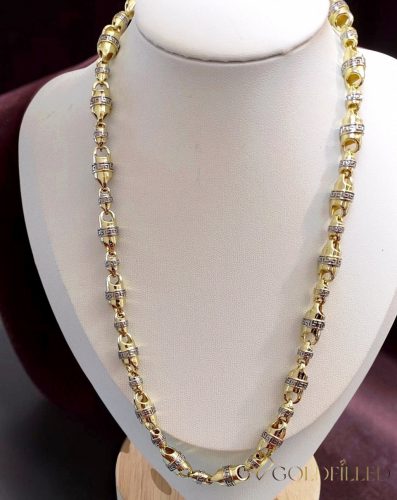 Colier Goldfilled Antiallergic Lux Barakka 60cm Lungime și 8mm Lățime (65g ) Culoare 14K Multicolor