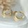 Goldfilled Cercei antialergici cerc răsucit 35mm culoare 14K	