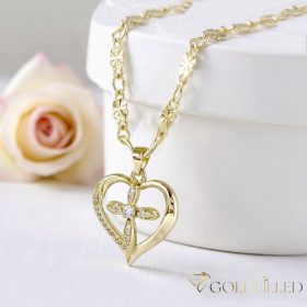   Lanț antialergic „Goldfilled” 50cm/4mm + pandantiv, culoare 14K