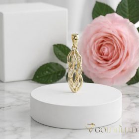 Pandantiv antialergic „Goldfilled” 25 mm, culoare 14K