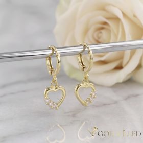 Goldfilled Cercei antialergici inimă 25mm culoare 14K	
