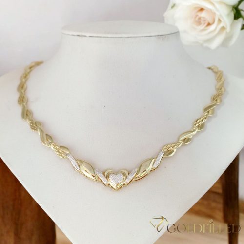 Colier exclusiv antialergic „Goldfilled” 48cm/7,2mm, culoare 14K  multicoloră