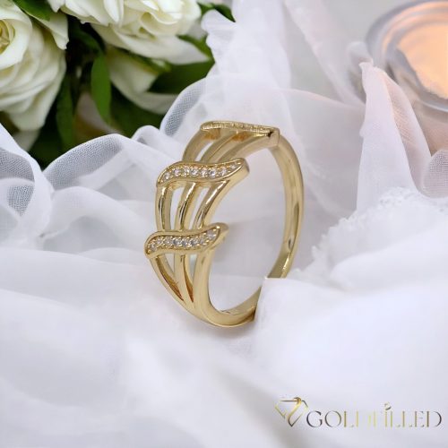  Inel antialergic „Goldfilled”, disponibile în diferite mărimi, culoare 18K