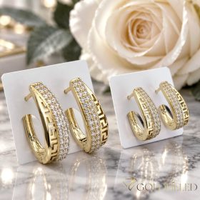   Set cercei Mamă & Fiică 23 mm și 17 mm – culoare aur 14K