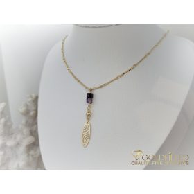   Colier  antialergenic „Goldfilled” placat cu aur, 45 cm lungime și 1 mm grosime, culoare 14K