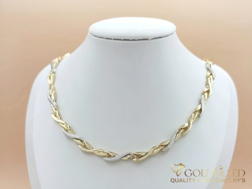 Colier exclusiv antialergic „Goldfilled” 45cm/7,2mm, culoare multicoloră