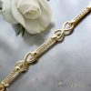 Bratara placata cu aur "Goldfilled" anti-alergenic, lungime 17 cm si grosime 5 mm, culoare 14K