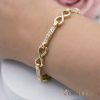 Bratara placata cu aur "Goldfilled" anti-alergenic, lungime 17 cm si grosime 5 mm, culoare 14K
