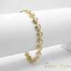 Bratara placata cu aur "Goldfilled" anti-alergenic, lungime 19 cm si grosime 8 mm, culoare 14K