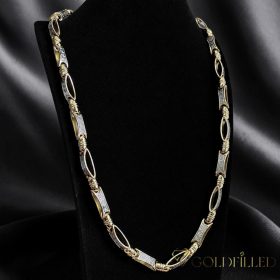   Colier Goldfilled Antiallergic Lux Barakka 70cm Lungime și 8-9mm Lățime (100g ! ) Culoare 14K Multicolor