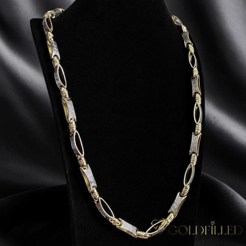 Colier Goldfilled Antiallergic Lux Barakka 70cm Lungime și 8-9mm Lățime (100g ! ) Culoare 14K Multicolor