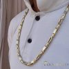 Colier Goldfilled Antiallergic Lux Barakka 70cm Lungime și 8-9mm Lățime (100g ! ) Culoare 14K Multicolor