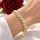 Bratara placata cu aur "Goldfilled" anti-alergenic, lungime 19 cm si grosime 9 mm, culoare 14K