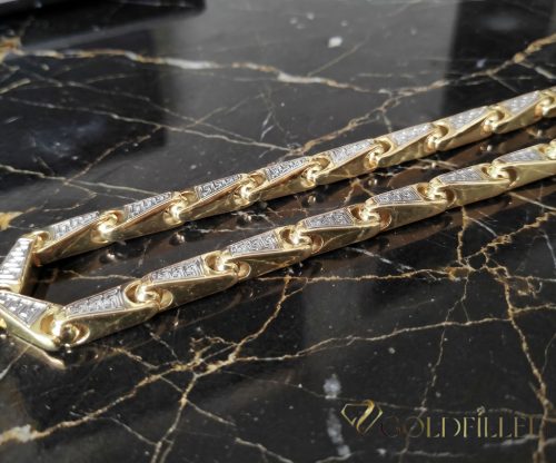 Colier Goldfilled Antiallergic Lux Barakka 70cm Lungime și 11mm Lățime (145g ! ) Culoare 14K Multicolor