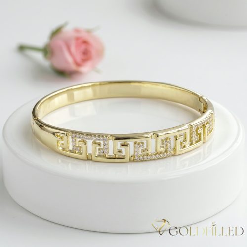 Brățară antialergică „Goldfilled” 7-4mm culoare  (14K) diametru 60mm "deschizabil"