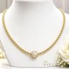 Lanț antialergic „Goldfilled” 45cm/3mm + pandantiv, culoare 14K