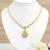 Lanț antialergic „Goldfilled” 55cm/4mm + pandantiv, culoare 14K