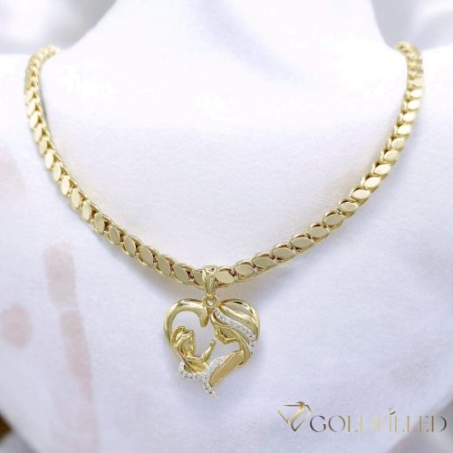 Colier exclusiv antialergenic „Goldfilled” placat cu aur, în mai multe dimensiuni 5,5 mm grosime, culoare 14K