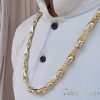 Colier Goldfilled Antiallergic Lux Barakka 70cm Lungime și 11mm Lățime (130g) Culoare 14K Multicolor