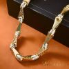 Colier Goldfilled Antiallergic Lux Barakka 70cm Lungime și 11mm Lățime (130g) Culoare 14K Multicolor