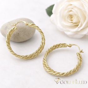 Goldfilled Cercei  30mm culoare 14K	