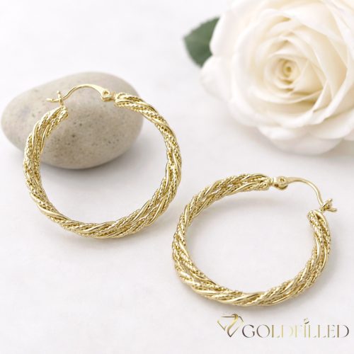 Goldfilled Cercei  30mm culoare 14K	