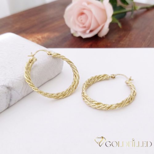 Goldfilled Cercei  30mm culoare 14K	