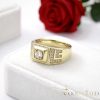  Inel antialergic „Goldfilled”, disponibile în diferite mărimi, culoare 14K