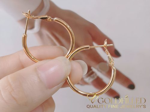 Goldfilled Cercei Antialergeni 22mm 18K Culoare