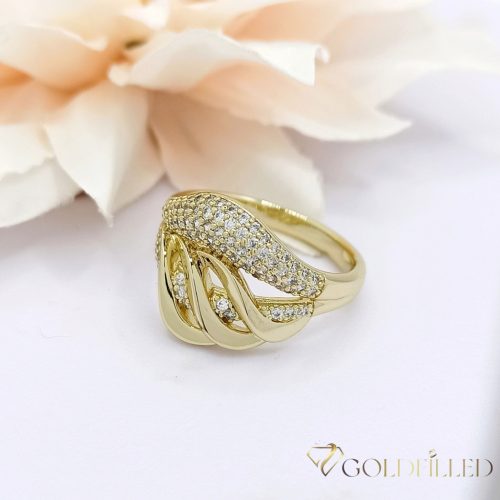  Inel antialergic „Goldfilled”, disponibile în diferite mărimi, culoare 14K