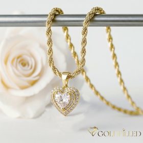   Lanț antialergic „Goldfilled” 45cm/3mm + pandantiv, culoare 14K