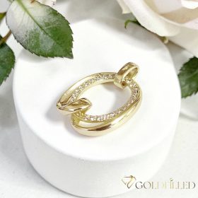 Pandantiv antialergic „Goldfilled” 25 mm, culoare 14K