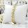 Bratara placata cu aur "Goldfilled" anti-alergenic, lungime 19 cm si grosime 11 mm, culoare 14K