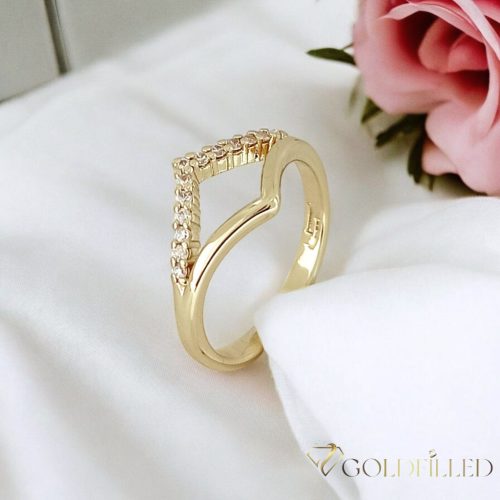  Inel antialergic „Goldfilled”, disponibile în diferite mărimi, culoare 14K