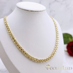   Colier "Bismarck" Goldfilled Antiallergic Luxury 50cm Lungime și 6mm Lățime Culoare 14K