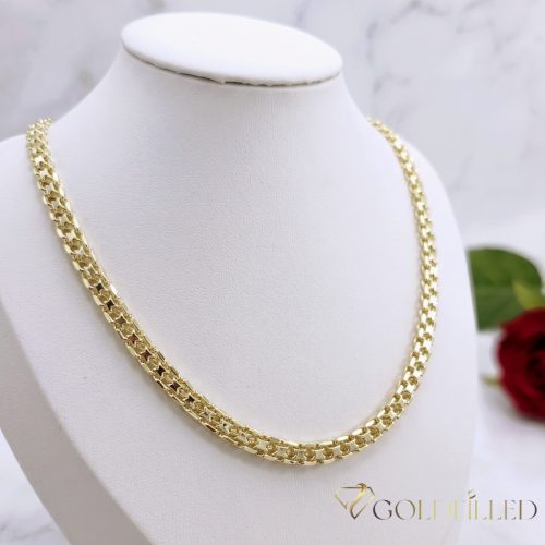 Colier "Bismarck" Goldfilled Antiallergic Luxury 50cm Lungime și 6mm Lățime Culoare 14K