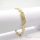 Bratara placata cu aur "Goldfilled" anti-alergenic, lungime 19 cm si grosime 9 mm, culoare 14K