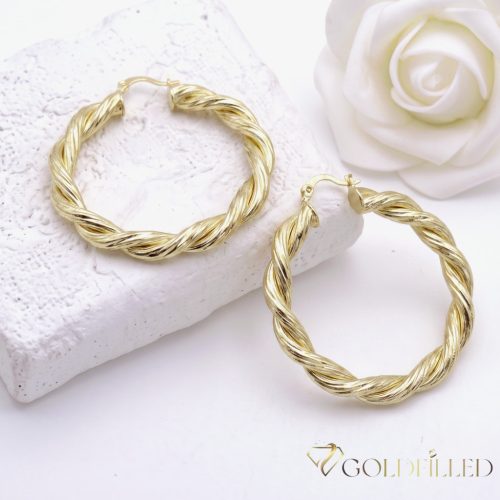 Goldfilled Cercei antialergici cerc 50mm culoare 14K	