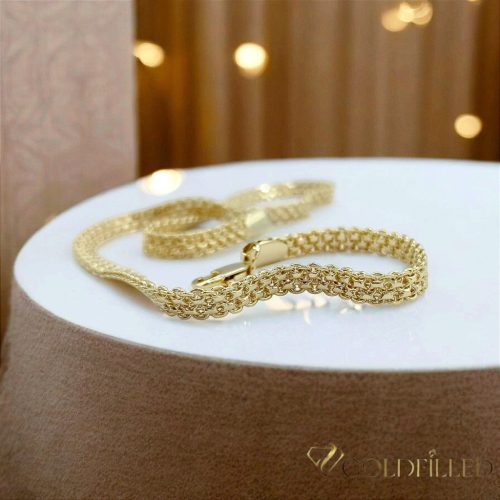 Colier Goldfilled Antiallergic Luxury 50cm Lungime și 6mm Lățime Culoare 14K
