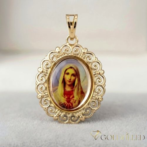 Pandantiv antialergic „Goldfilled” 30mm, culoare 14K