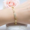 Bratara placata cu aur "Goldfilled" anti-alergenic, lungime 19 cm si grosime 4 mm, culoare 14K