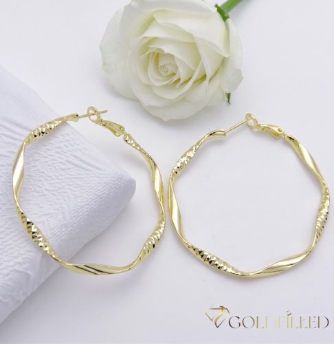 Goldfilled Cercei antialergici cerc 50mm culoare 14K	