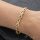Bratara placata cu aur "Goldfilled" anti-alergenic, lungime 17 cm si grosime 8 mm, culoare 14K