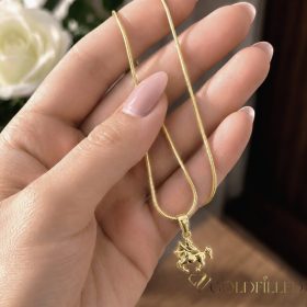   Colier antialergic Goldfilled 45cm / 1mm + pandantiv sagetator culoare 14K