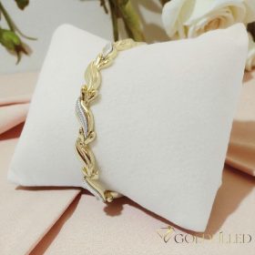   Bratara placata cu aur "Goldfilled" anti-alergenic, lungime 18,5  cm si grosime 7 mm, culoare 14K