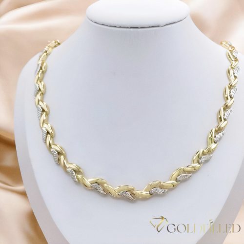 Colier exclusiv antialergic „Goldfilled” 45cm/8mm, culoare 14K multicoloră