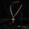 Lanț antialergic „Goldfilled” 45cm/4mm + pandantiv, culoare 18K