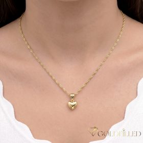   Lanț antialergic „Goldfilled” 45cm/2mm + pandantiv, culoare 14K (Recomandat pentru copii cu vârsta de până la 7 ani!)